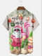 Men's Christmas Funny Graphic Short Sleeve Hawaiian Shirt
